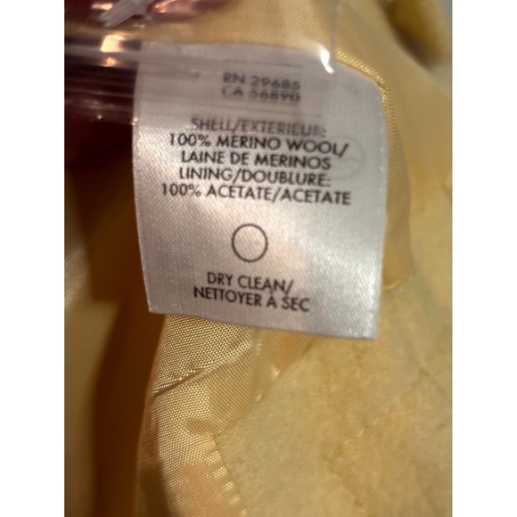 Pendleton Jacket Women Petite Yellow Merino Wool Button Front Collared Warm Wear - Picture 5 of 6